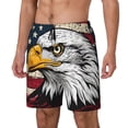 thumbnail image 1 of Logiee American Bald Eagle Print Men's Swim Trunk,Quick Dry Board Shorts ,Men's Swim Trunks with Compression Liner, Bathing Suits with Pockets-Medium, 1 of 6