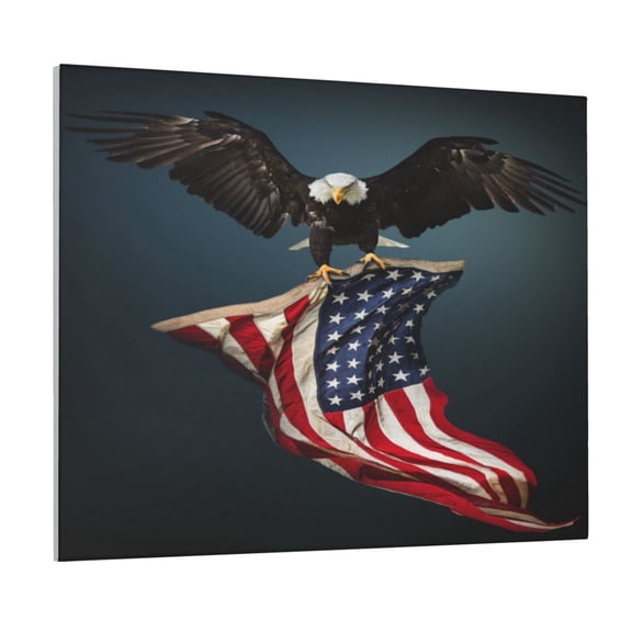 Logiee American Flag Print Canvas Wall Art ,Art Poster,Canvas Decorative Picture,Decor Wall Pictures for Living Room Bedroom Bathroom,Ready to Hang