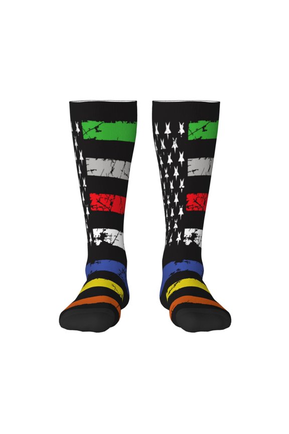 American Flag Print Gift Stocking Stuffers,Adult Stockings,Novelty Socks,Funny Socks Birthday Running Walking Sleeping