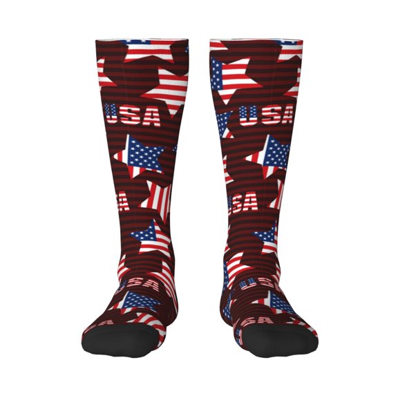 Logiee American Stars1 Print Gift Stocking Stuffers,Adult Stockings,Novelty Socks,Funny Socks Birthday Running Walking Sleeping