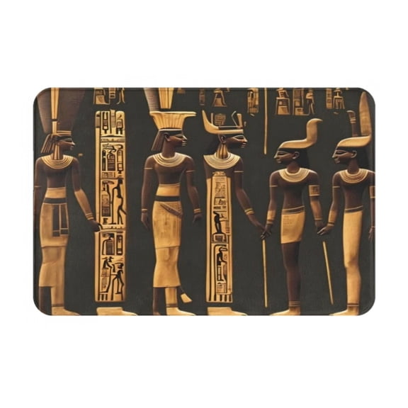 Logiee Ancient Egyptian Hieroglyph Print Welcome Mats for Entryway,Door Mat for Front Door,Entry Mat,Doormat for Garden, Garage, Patio, Home, Porch Decor