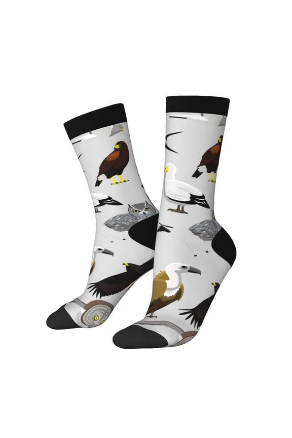 Animal Bird Print Adult Socks for Men & Women,Calf Socks, Ankle Socks,Boots Socks,Breathable Casual Sock,Unisex Crew Socks