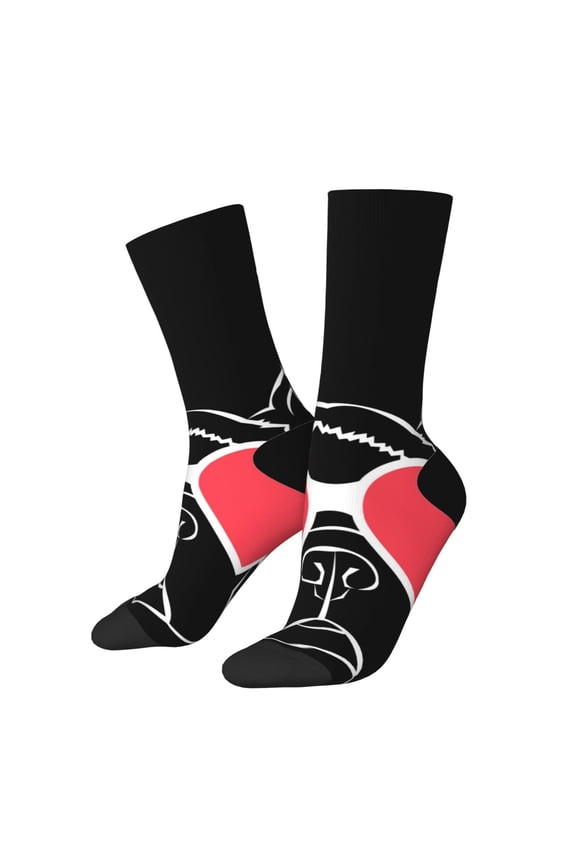 Animal Bulldog French Print Adult Socks for Men & Women,Calf Socks, Ankle Socks,Boots Socks,Breathable Casual Sock,Unisex Crew Socks