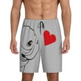 thumbnail image 1 of Logiee Animal Bulldog1 Print Men's Pajama Shorts with Drawstring & Pockets,Sleep Shorts for Men,Sleepwear Bottoms,Elastic Waistband Loungewear-XX-Large, 1 of 6