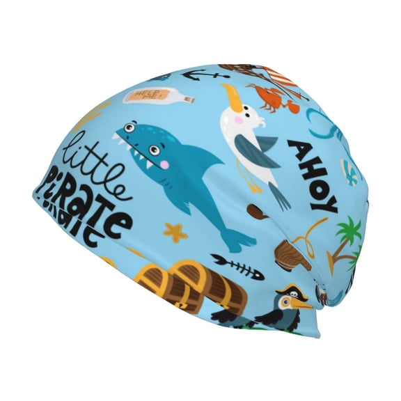 Logiee Animal Pirate Print Unisex Knit Beanie for Men Women Winter Hat,Beanies Skull Caps
