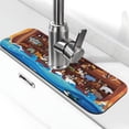 thumbnail image 1 of Logiee Animals On Noah's Ark2 Print Kitchen Sink Splash Guard Faucet Mat for Splash Guard Behind Faucet Drip Catcher for Kitchen,Bathroom,Sink Mat,Dish Drying Mat,Bathroom-15" X 5.5", 1 of 7