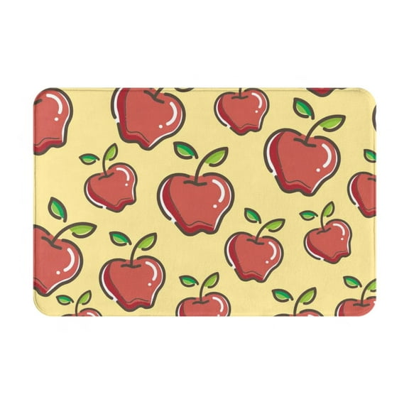 Logiee Apple Print Welcome Mats for Entryway,Door Mat for Front Door,Entry Mat,Doormat for Garden, Garage, Patio, Home, Porch Decor