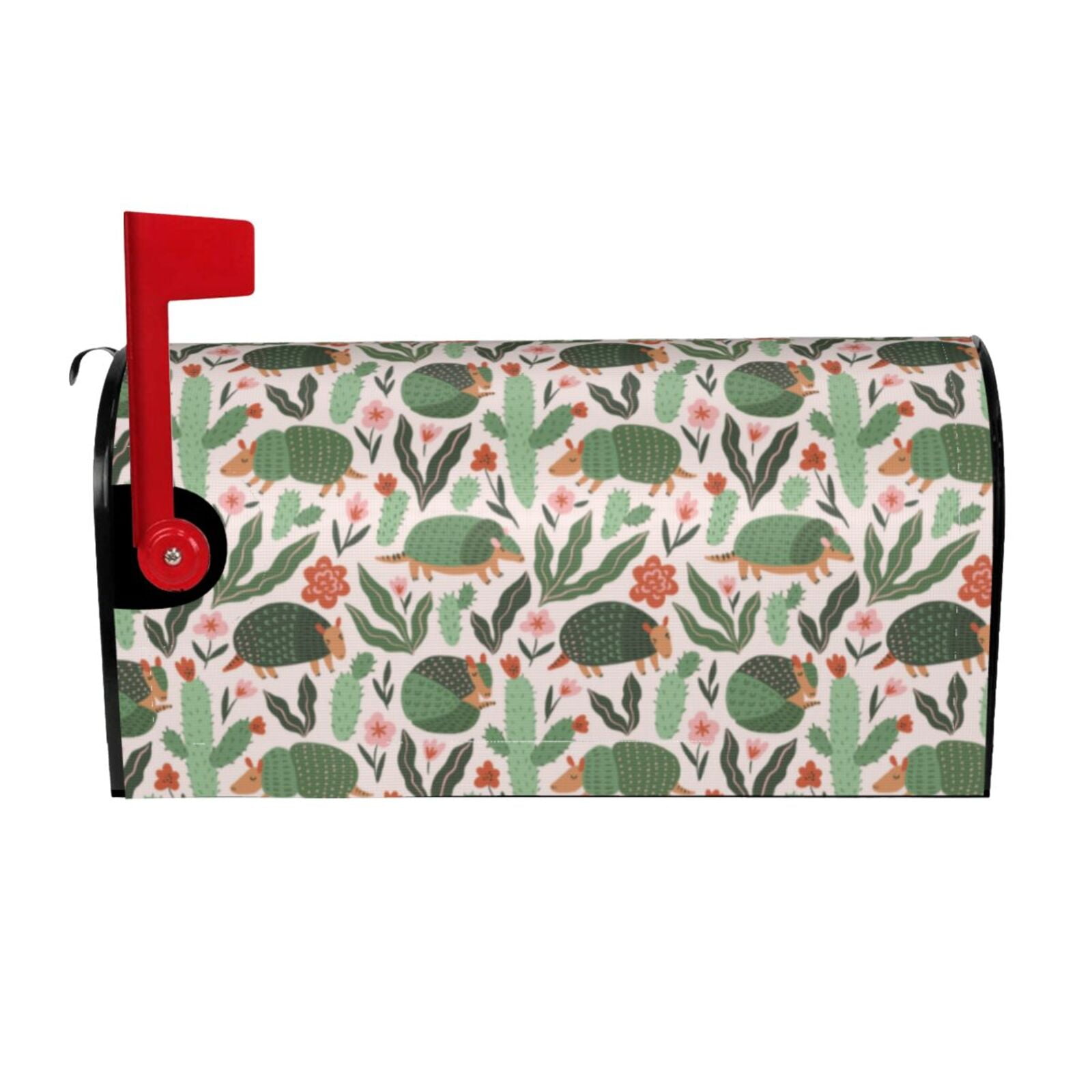 Logiee Armadillo Print Post Letter Box Wrap Decor, Mailbox Cover Suitable for Standard Mailbox and Large Size Mailbox,Outdoor Yard Decoration-21x18 in