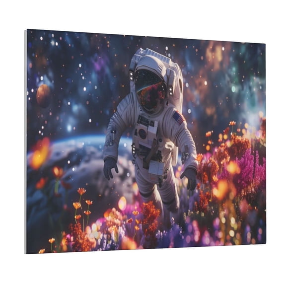 Logiee Astronaut In Cosmic Garden Print Canvas Wall Art ,Art Poster,Canvas Decorative Picture,Decor Wall Pictures for Living Room Bedroom Bathroom,Ready to Hang