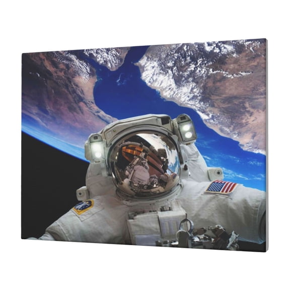 Logiee Astronaut in Outer Space Print Canvas Wall Art,Canvas Picture Prints with Frame, Wall Art Decorative,Canvas Decorative,Suitable for Living Room Bedroom Office Room 30x40