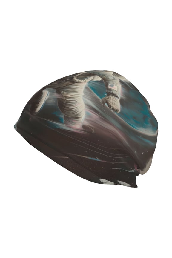 Astronaut Polar Bear Roar Print Unisex Knit Beanie for Men Women Winter Hat,Beanies Skull Caps