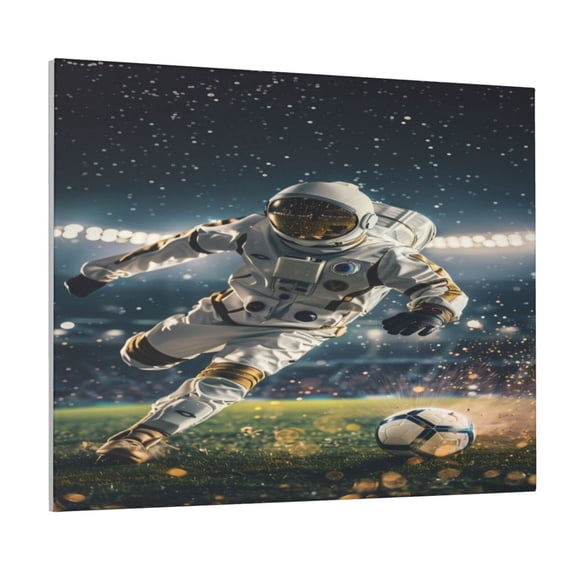 Logiee Astronaut Soccer Field Print Canvas Wall Art ,Art Poster,Canvas Decorative Picture,Decor Wall Pictures for Living Room Bedroom Bathroom,Ready to Hang