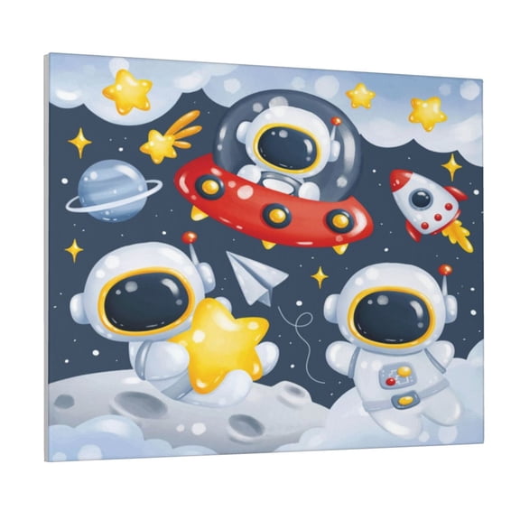 Logiee Astronaut And Space Print Canvas Wall Art ,Art Poster,Canvas Decorative Picture,Decor Wall Pictures for Living Room Bedroom Bathroom,Ready to Hang