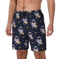 thumbnail image 1 of Logiee Astronaut Surfing Print Men's Swim Trunk,Quick Dry Board Shorts ,Men's Swim Trunks with Compression Liner, Bathing Suits with Pockets-XX-Large, 1 of 6