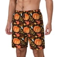 thumbnail image 1 of Logiee Autumn Pumpkin Print Men's Swim Trunk,Quick Dry Board Shorts ,Men's Swim Trunks with Compression Liner, Bathing Suits with Pockets-X-Large, 1 of 6