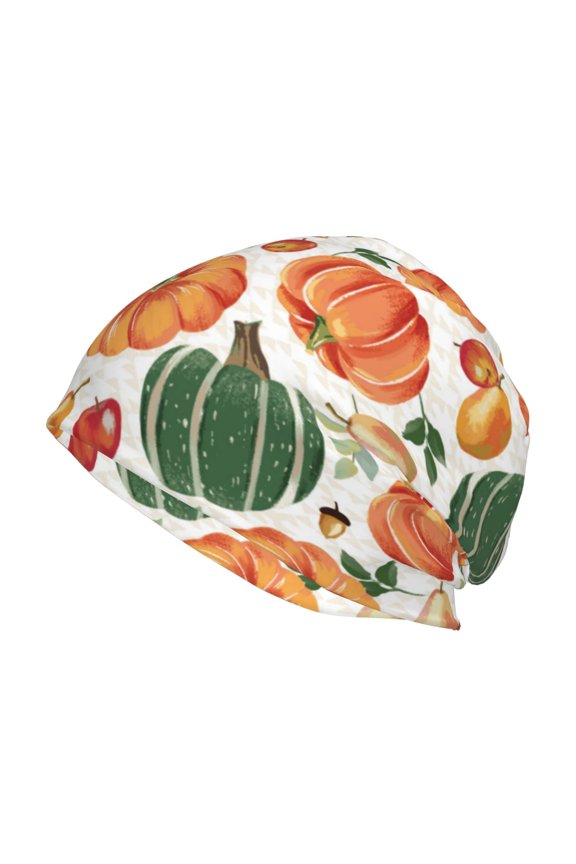 Autumn Pumpkins Print Unisex Knit Beanie for Men Women Winter Hat,Beanies Skull Caps