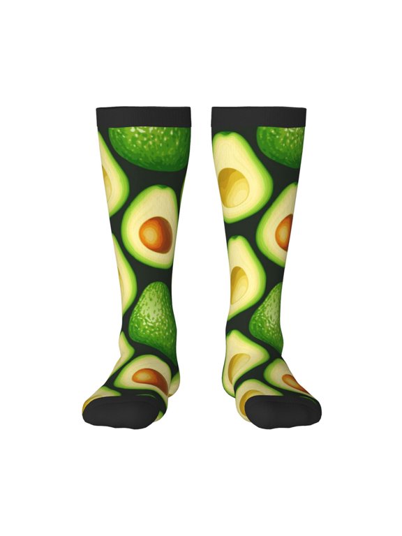 Avocado Print Gift Stocking Stuffers,Adult Stockings,Novelty Socks,Funny Socks Birthday Running Walking Sleeping