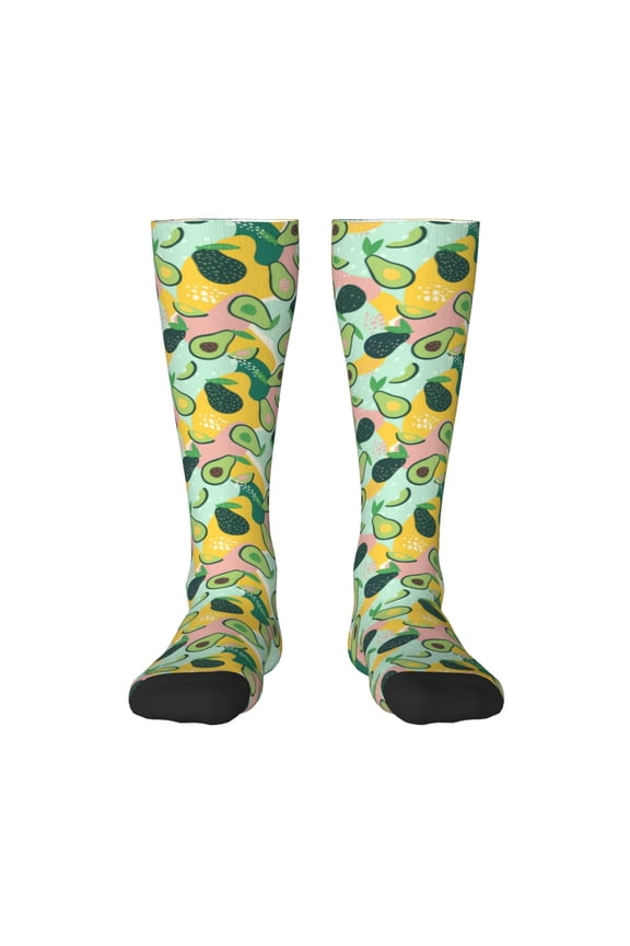 Avocado Print Gift Stocking Stuffers,Adult Stockings,Novelty Socks,Funny Socks Birthday Running Walking Sleeping