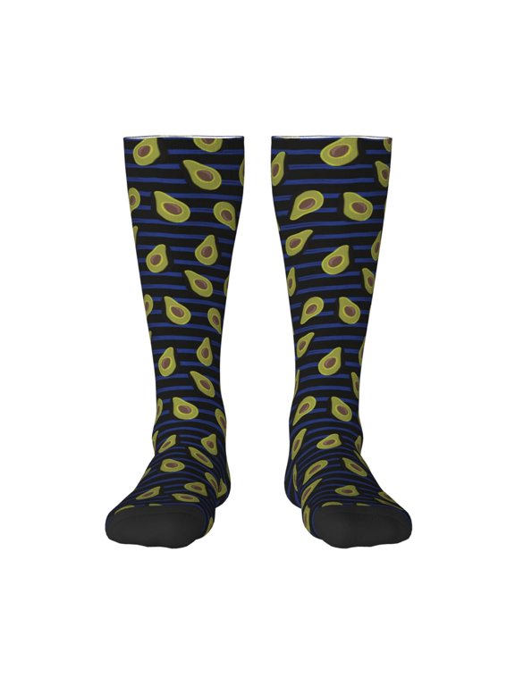 Avocado Print Gift Stocking Stuffers,Adult Stockings,Novelty Socks,Funny Socks Birthday Running Walking Sleeping