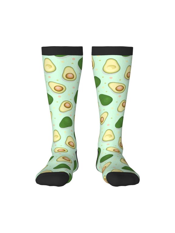 Avocado Print Gift Stocking Stuffers,Adult Stockings,Novelty Socks,Funny Socks Birthday Running Walking Sleeping