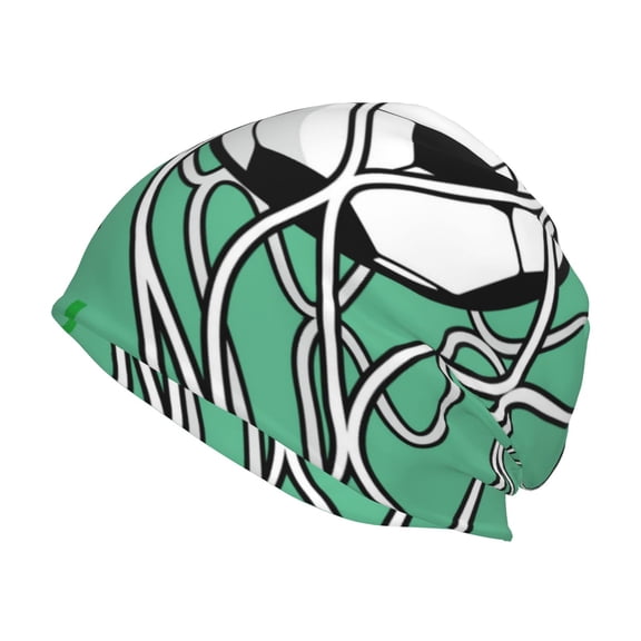 Logiee BALL INSIDE THE NET GOAL Print Unisex Knit Beanie for Men Women Winter Hat,Beanies Skull Caps