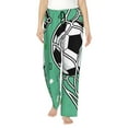 thumbnail image 1 of Logiee BALL INSIDE THE NET GOAL Print Women Pajama Pants,Comfy Pj Bottom with Pockets & Drawstring,Stretch Casual Sleepwear-Medium, 1 of 6