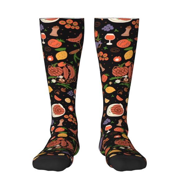 Logiee BBQ Party Print Gift Stocking Stuffers,Adult Stockings,Novelty Socks,Funny Socks Birthday Running Walking Sleeping