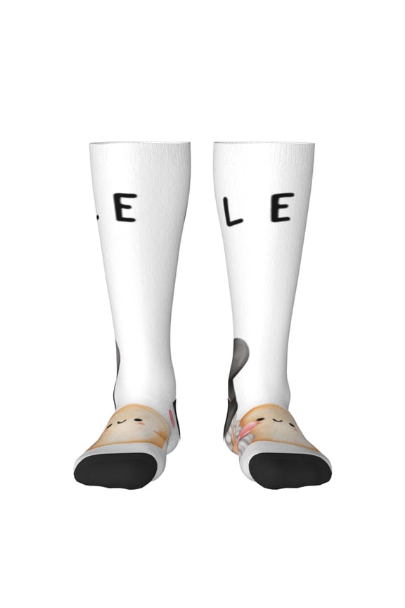 Baker Gnome Print Gift Stocking Stuffers,Adult Stockings,Novelty Socks,Funny Socks Birthday Running Walking Sleeping