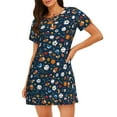 thumbnail image 1 of Logiee Ball Sports Print Nightgowns for Women,Soft Short-Sleeved Lightweight Sleepwear, Loose Sleepshirts, 1 of 6