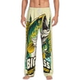 thumbnail image 1 of Logiee Bass Fish and Water Print Pajama Pants for Men,Men’s Pajama Bottoms,Mens PJ Pants with Pockets & Button Fly-3X-Large, 1 of 6