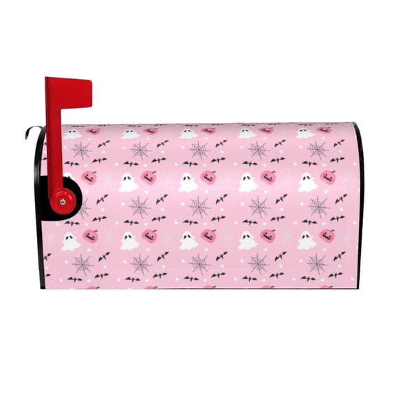 Logiee Bat And Pumpkin Print Post Letter Box Wrap Decor, Mailbox Cover Suitable for Standard Mailbox and Large Size Mailbox,Outdoor Yard Decoration-21x18 in