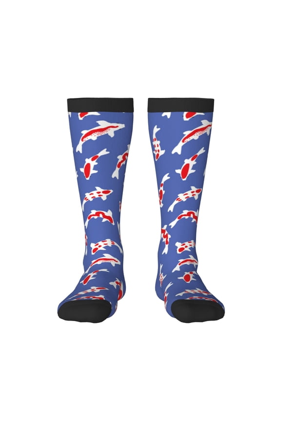 Beautiful Koi Fish Print Gift Stocking Stuffers,Adult Stockings,Novelty Socks,Funny Socks Birthday Running Walking Sleeping