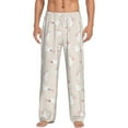 thumbnail image 1 of Logiee Beautiful Rabbit Print Pajama Pants for Men,Men’s Pajama Bottoms,Mens PJ Pants with Pockets & Button Fly-XX-Large, 1 of 6
