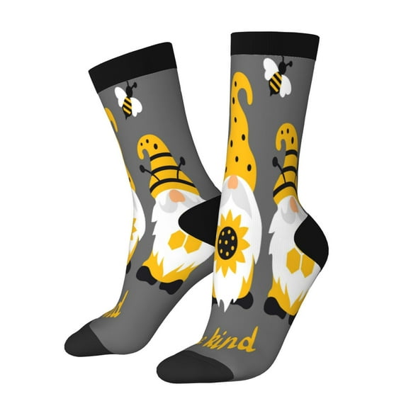 Logiee Bee Kind Print Adult Socks for Men & Women,Calf Socks, Ankle Socks,Boots Socks,Breathable Casual Sock,Unisex Crew Socks