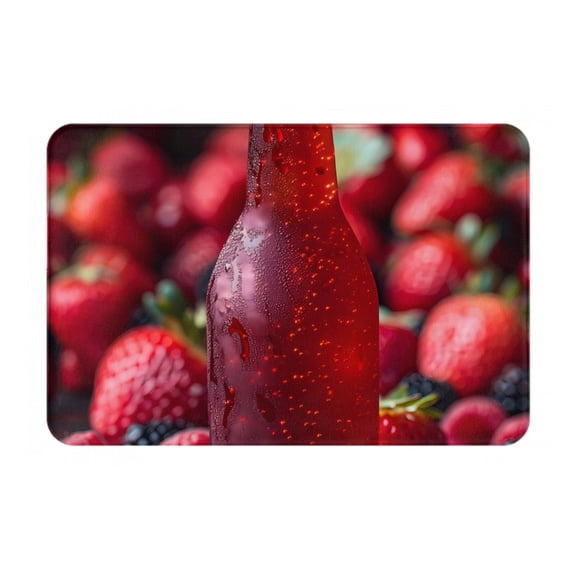 Logiee Berry Infused Refreshment Print Welcome Mats for Entryway,Door Mat for Front Door,Entry Mat,Doormat for Garden, Garage, Patio, Home, Porch Decor