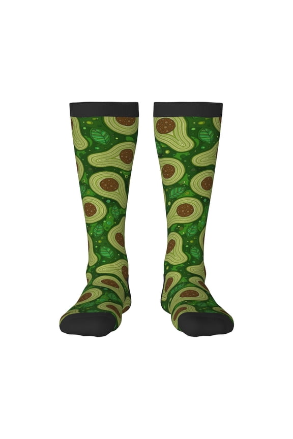 Big Colorful Avocados Print Gift Stocking Stuffers,Adult Stockings,Novelty Socks,Funny Socks Birthday Running Walking Sleeping