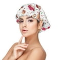 thumbnail image 1 of Logiee Birthday Cake Print Silk Bonnet Satin Bonnet for Sleeping Women and Men,Double Layer Hair Bonnet for Curly Braids Hair, 1 of 6