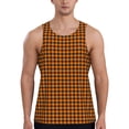 thumbnail image 1 of Logiee Black And Orange Houndstooth Print Men's Workout Tank Top,Quick Dry Workout Tank Top,Gym Muscle Tee,Fitness Bodybuilding Sleeveless T Shirt-4X-Large, 1 of 7