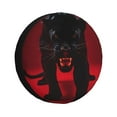 thumbnail image 1 of Logiee Black Panther Red Background Print Spare Tire Cover, Universal Wheel Protectors,Waterproof Dust-Proof UV Sun Wheel Tire Cover,Fit for SUV, RV, Travel Trailer, Truck-14 inch, 1 of 6