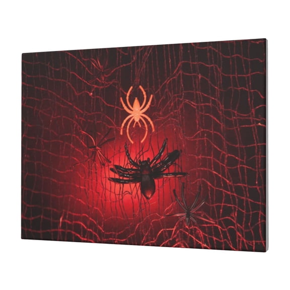 Logiee Black Spider Web With Spiders Print Canvas Wall Art,Canvas Picture Prints with Frame, Wall Art Decorative,Canvas Decorative,Suitable for Living Room Bedroom Office Room 30x40