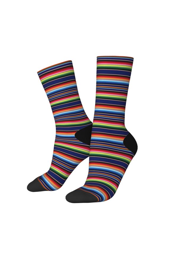 Blanket stripes Print Adult Socks for Men & Women,Calf Socks, Ankle Socks,Boots Socks,Breathable Casual Sock,Unisex Crew Socks