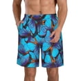 thumbnail image 1 of Logiee Blue Butterflies Print Mens Swim Trunks Quick Dry Board Shorts,Breathable Hawaii Beach Shorts Swimwear Bathing Suits-Medium, 1 of 6