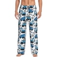 thumbnail image 1 of Logiee Blue Excavator Print Pajama Pants for Men,Men’s Pajama Bottoms,Mens PJ Pants with Pockets & Button Fly-Large, 1 of 6
