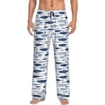 thumbnail image 1 of Logiee Blue Fish Print Pajama Pants for Men,Men’s Pajama Bottoms,Mens PJ Pants with Pockets & Button Fly-XX-Large, 1 of 6