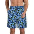 thumbnail image 1 of Logiee Blue Flowers Print Mens Swim Trunks Quick Dry Board Shorts,Breathable Hawaii Beach Shorts Swimwear Bathing Suits-3X-Large, 1 of 6