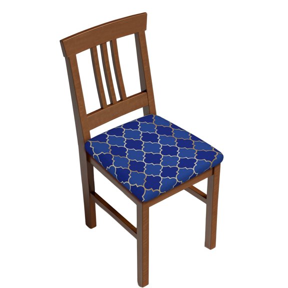 Logiee Blue Lantern Shapes Print Square Chair Seat Covers, Stretch Chair Seat Covers,Seat Chair Slipcover, Non-Slip Chair Slipcover,Furniture Protector for Indoor and Outdoor-Six Piece