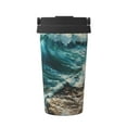 thumbnail image 1 of Logiee Blue Ocean Waves Print Stainless Steel Coffee Tumbler, Travel Coffee Mug, Insulated Coffee Mug with Lid, Spill Proof Coffee Cup, Portable Thermal Mug, 1 of 8