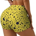 thumbnail image 1 of Logiee Blue Spots Print Women's Biker Shorts,Workout Gym Shorts,Scrunch Shorts,Tummy Control Hidden Scrunch Running Yoga Shorts-Large, 1 of 8