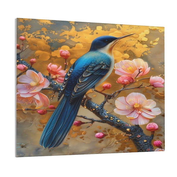 Logiee Bluebird Blossom Elegance Print Canvas Wall Art ,Art Poster,Canvas Decorative Picture,Decor Wall Pictures for Living Room Bedroom Bathroom,Ready to Hang