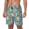 thumbnail image 1 of Logiee Boho Dreamcatcher 1 Print Men's Swim Trunk,Quick Dry Board Shorts ,Men's Swim Trunks with Compression Liner, Bathing Suits with Pockets-Medium, 1 of 6